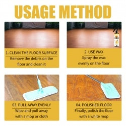 OUHOE Furniture Beeswax Spray, Furniture Floor Care Polishing Waterproof Anti-Cracking Scratches Refurbished Care Wax